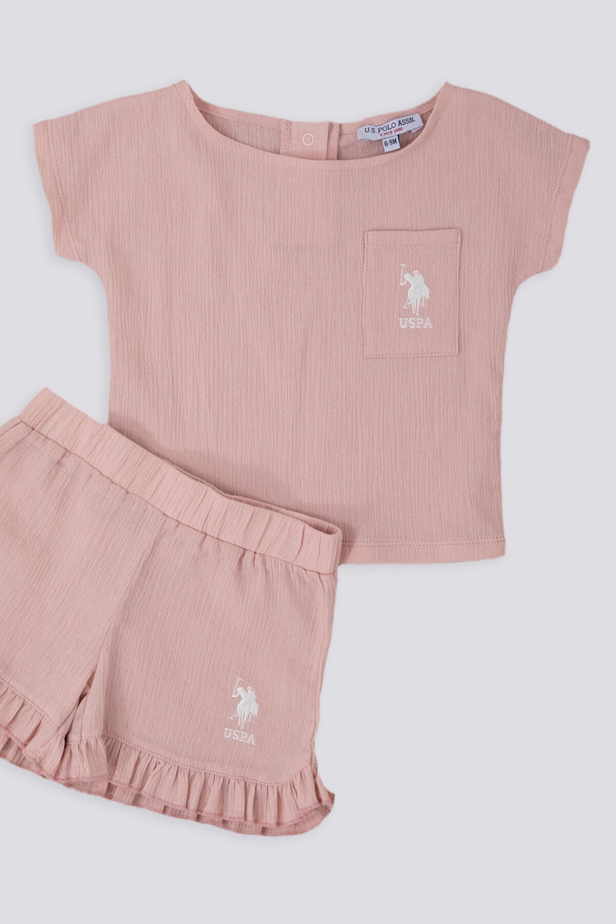 ست تیشرت و شورت نوزادی U.S. Polo Assn. مدل Sweet Candy Chic — 4