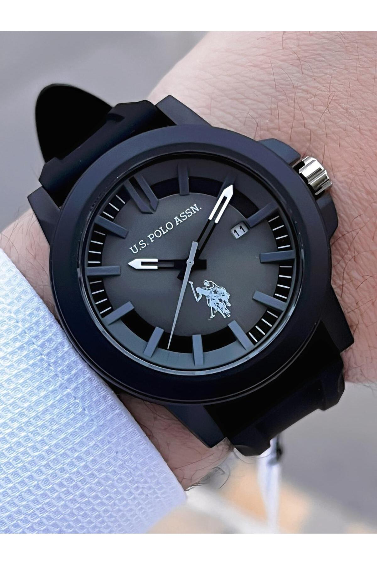 ساعت مچی مردانه ورزشی U.S. Polo Assn با بند سیلیکونی و مقاومت در برابر آب ۵ اتمسفر USPA.1029.B01