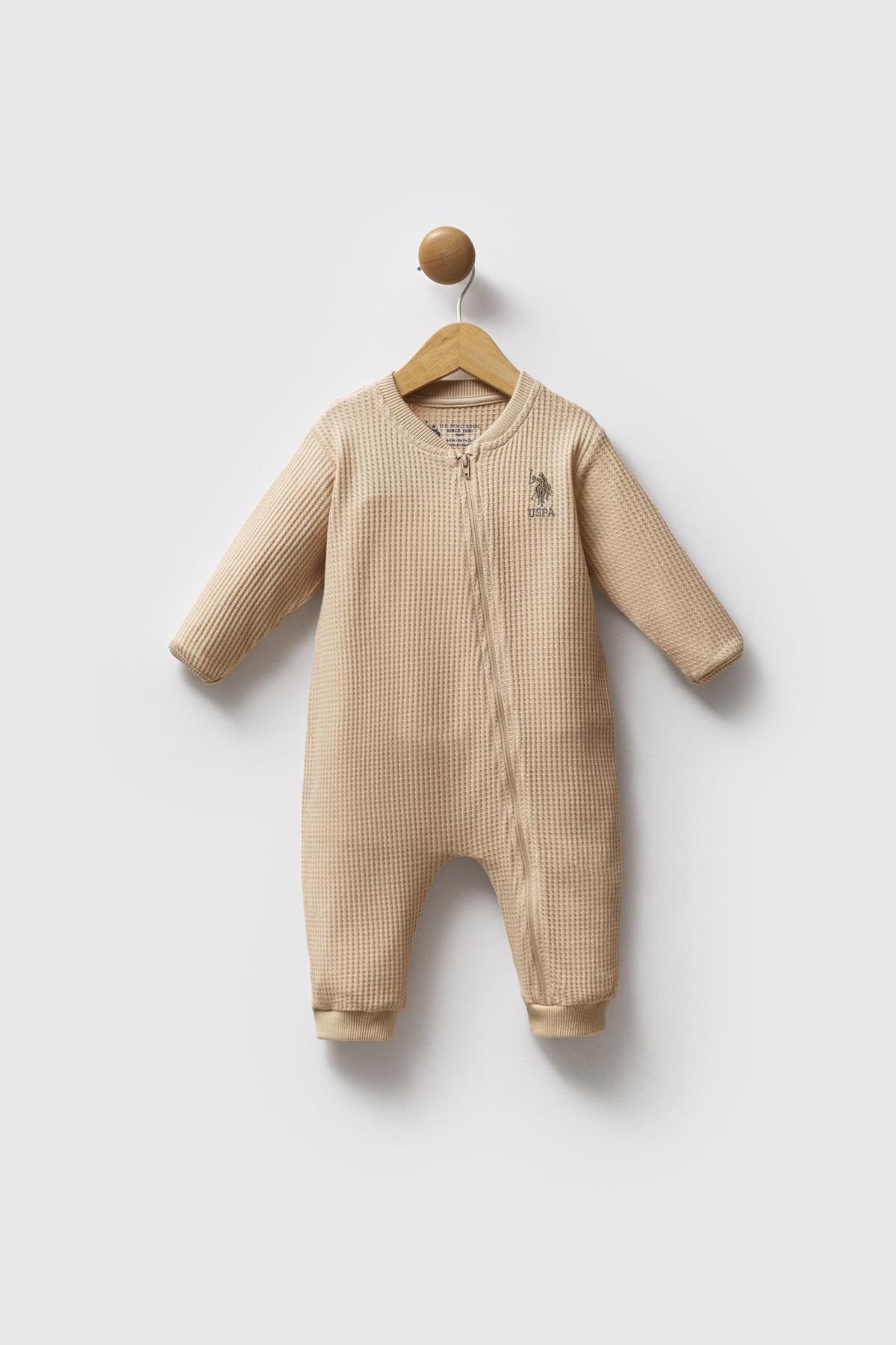 سرهمی وافل نوزاد پسرانه ۱۰۰٪ پنبه دکمهدار U.S. Polo Assn.