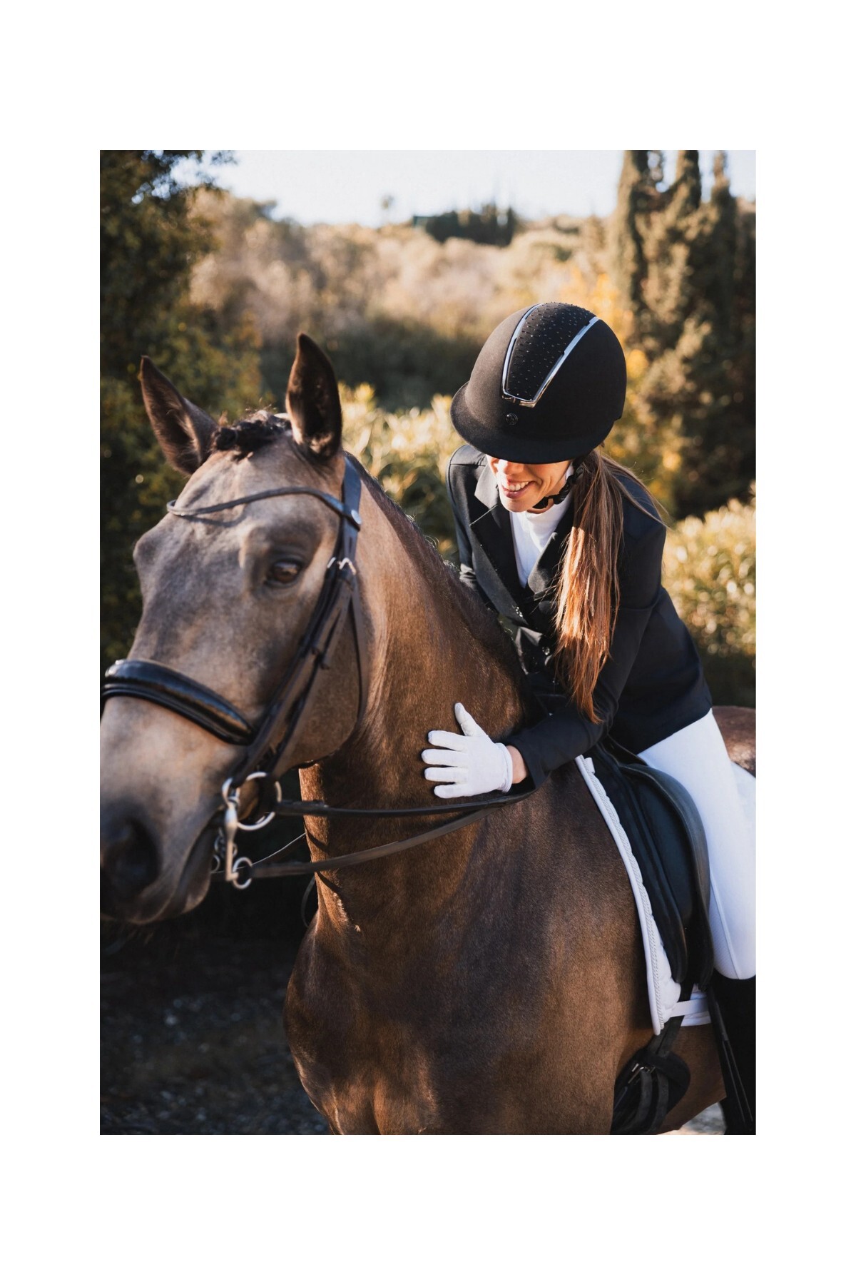 کلاه ایمنی سوارکاری Horze Solara II - مشکی ۵۵ تا ۵۷ — 3