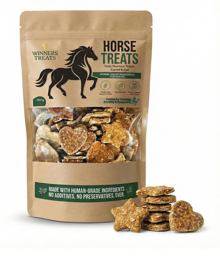 بیسکویت جایزه اسب Winners Treats Premium با طعم هویج و جو دوسر ارگانیک — 2